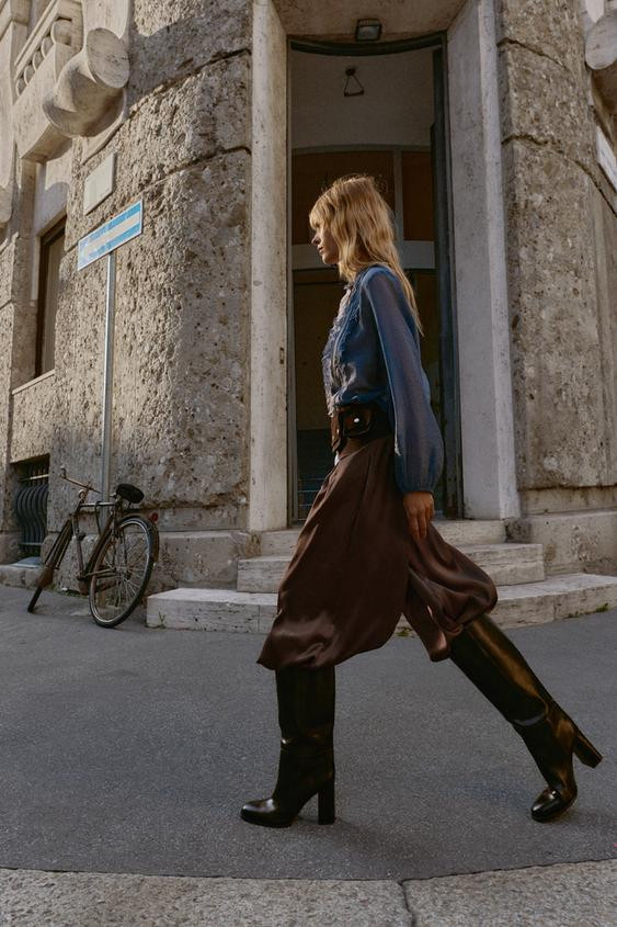 BLOCK HEEL HIGH BOOTS | Zara US