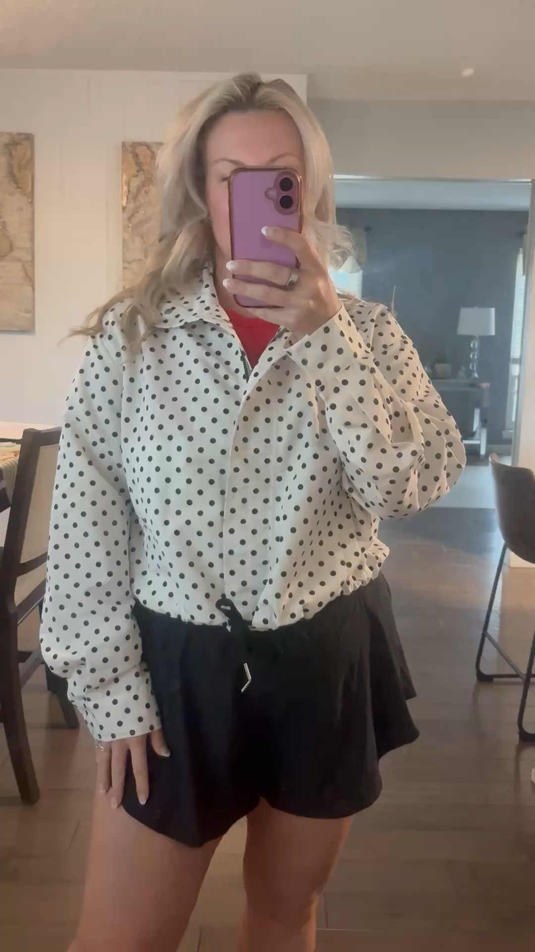 This polka dot jacket is 🔥🔥I got so many compliments on it today! Lightweight and perfect for spring and summer! Runs slightly big.

Polka dots. Polka dot jacket. Athleisure. Spring Jacket. Workout outfit

#LTKActive #LTKgrwm #LTKootd
