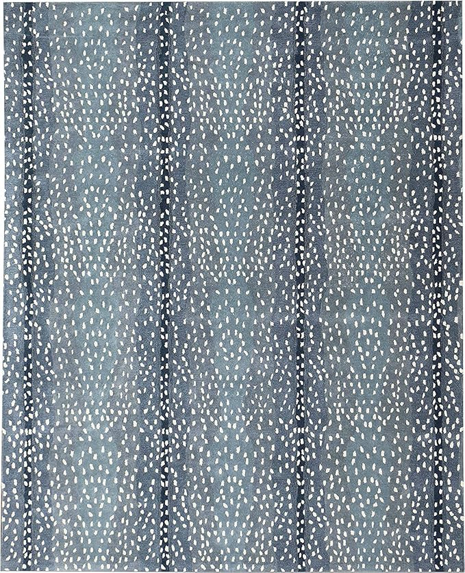 Wallard Antelope Cheetah Blue,Neutral,Grey,Mink Animal Contemporary Handmade 100% Woolen Area Rug... | Amazon (US)
