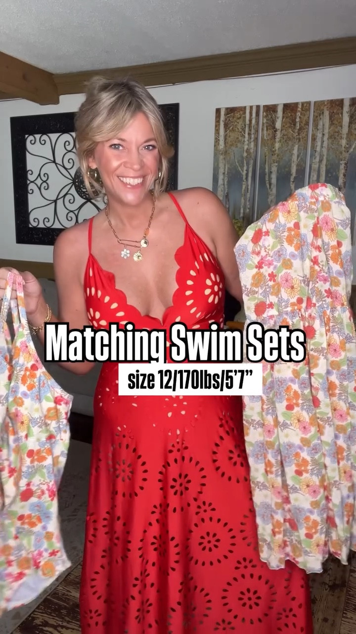 Which swimsuit with matching skirted coverup is your favorite??? I’m wearing the size x-large in the red option, and size large in the print. I’m 5’7/170lbs/size 12. ❤️❤️ These would be perfect 👌🏻 for your next vacation!

#LTKOver40 #LTKSeasonal #LTKMidsize