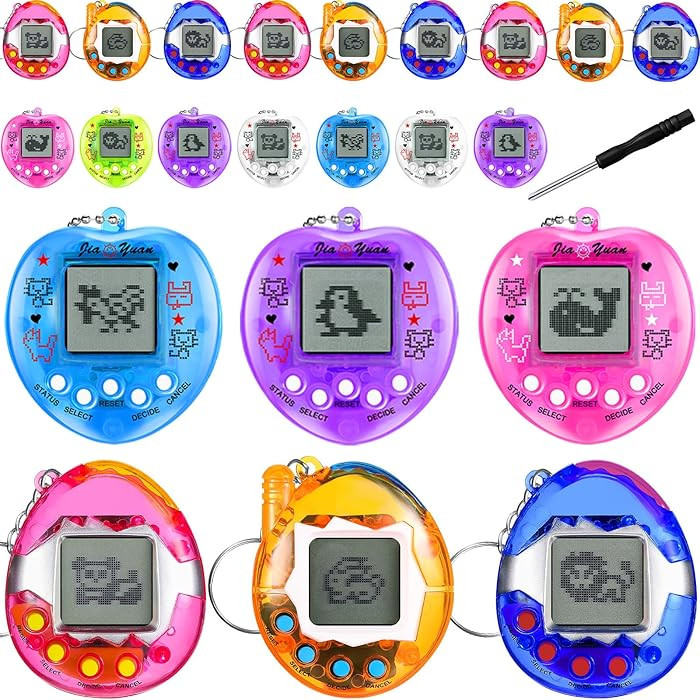 24 Pcs Virtual Electronic Digital Pets Keychain Easter Stocking Stuffers for Kid Teen Toys for Bi... | Amazon (US)