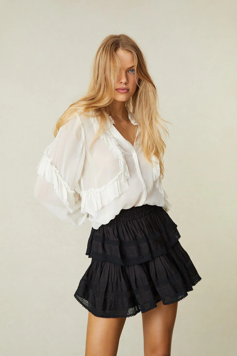 Ruffle Mini Skirt | LOVESHACKFANCY