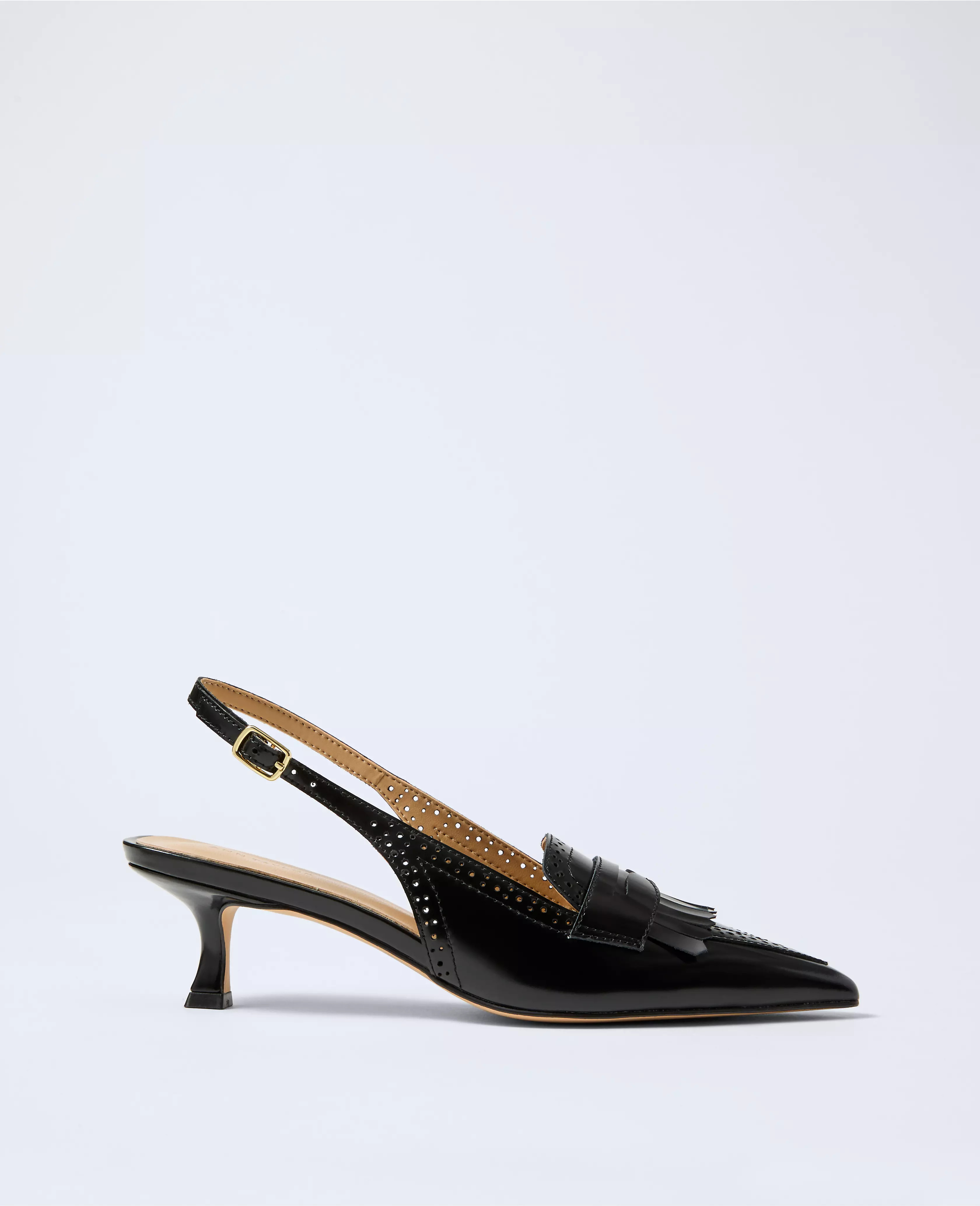 Leather Kiltie Slingback Pump | Ann Taylor