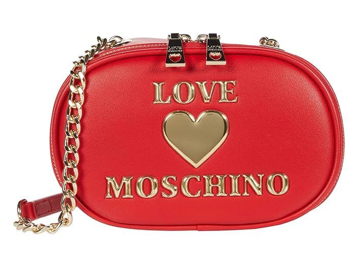 LOVE Moschino Logo Camera Bag (Red) Handbags | Zappos