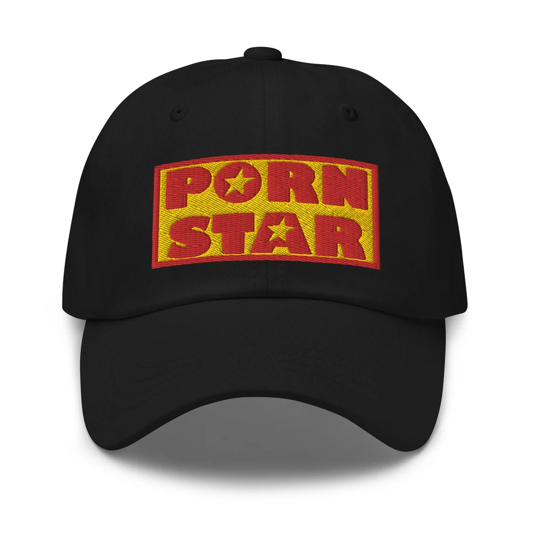 Porn Star Logo Embroidered Baseball Cap Red and Yellow Dad hat | Etsy (US)
