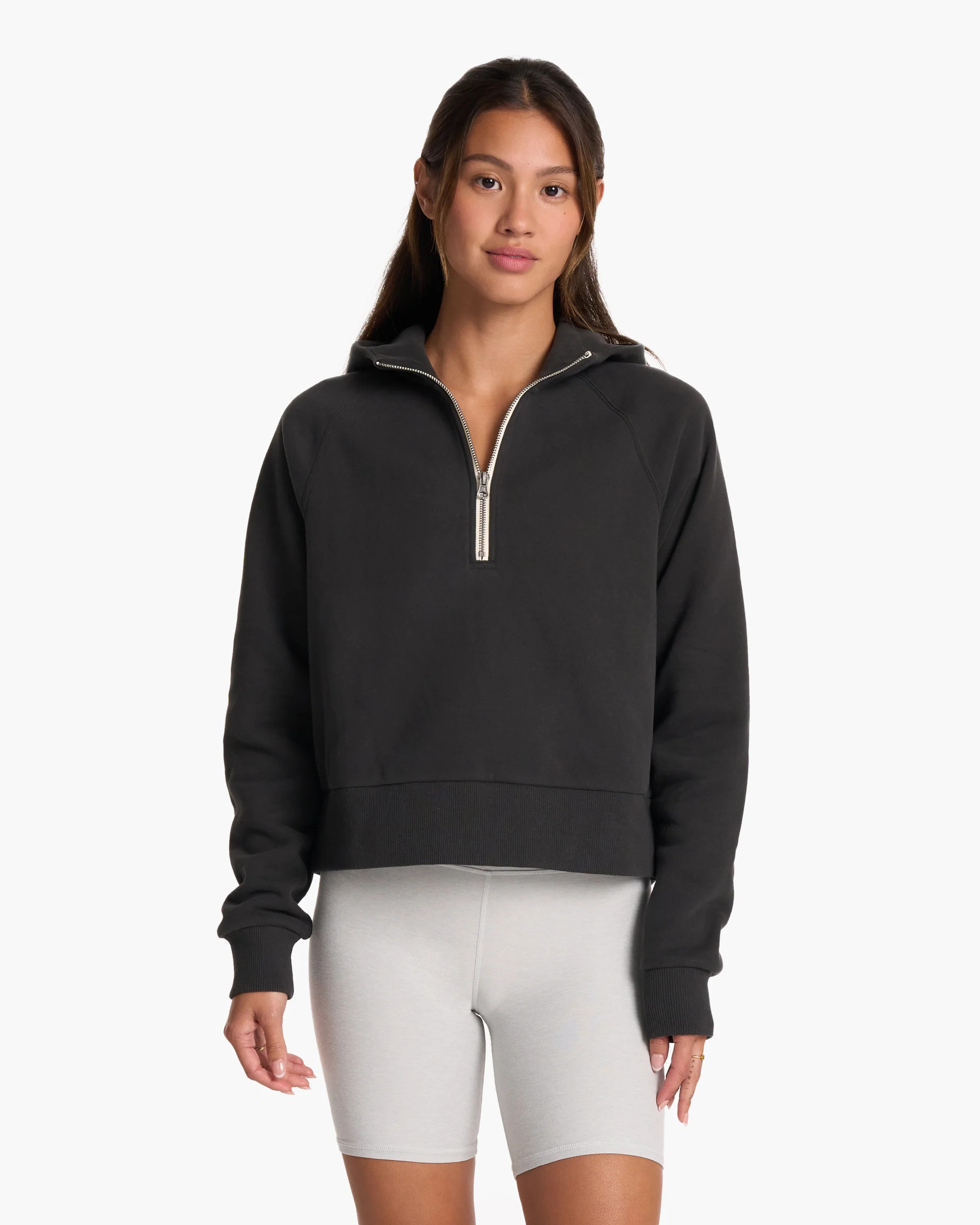 Restore Half Zip Hoodie | Washed Black Sweatshirt | Vuori | Vuori Clothing (US & Canada)