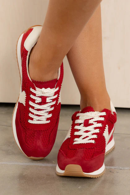 Dolce Vita Crimson Woven Mesh Sneaker | The Willow Tree