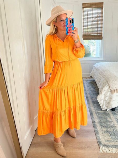The most perfect golden yellow dress for fall. Wearing a size small. Perfect for family photos this fall and holiday season. Code FANCY15 for 15% off

#LTKstyletip #LTKsalealert #LTKFind