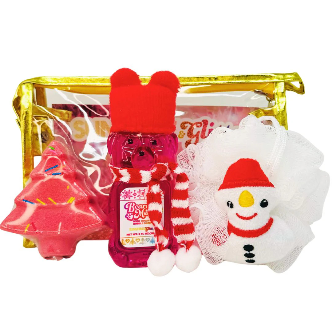 Beary Merry Gold Holiday Gift Set | Sunshine & Glitter