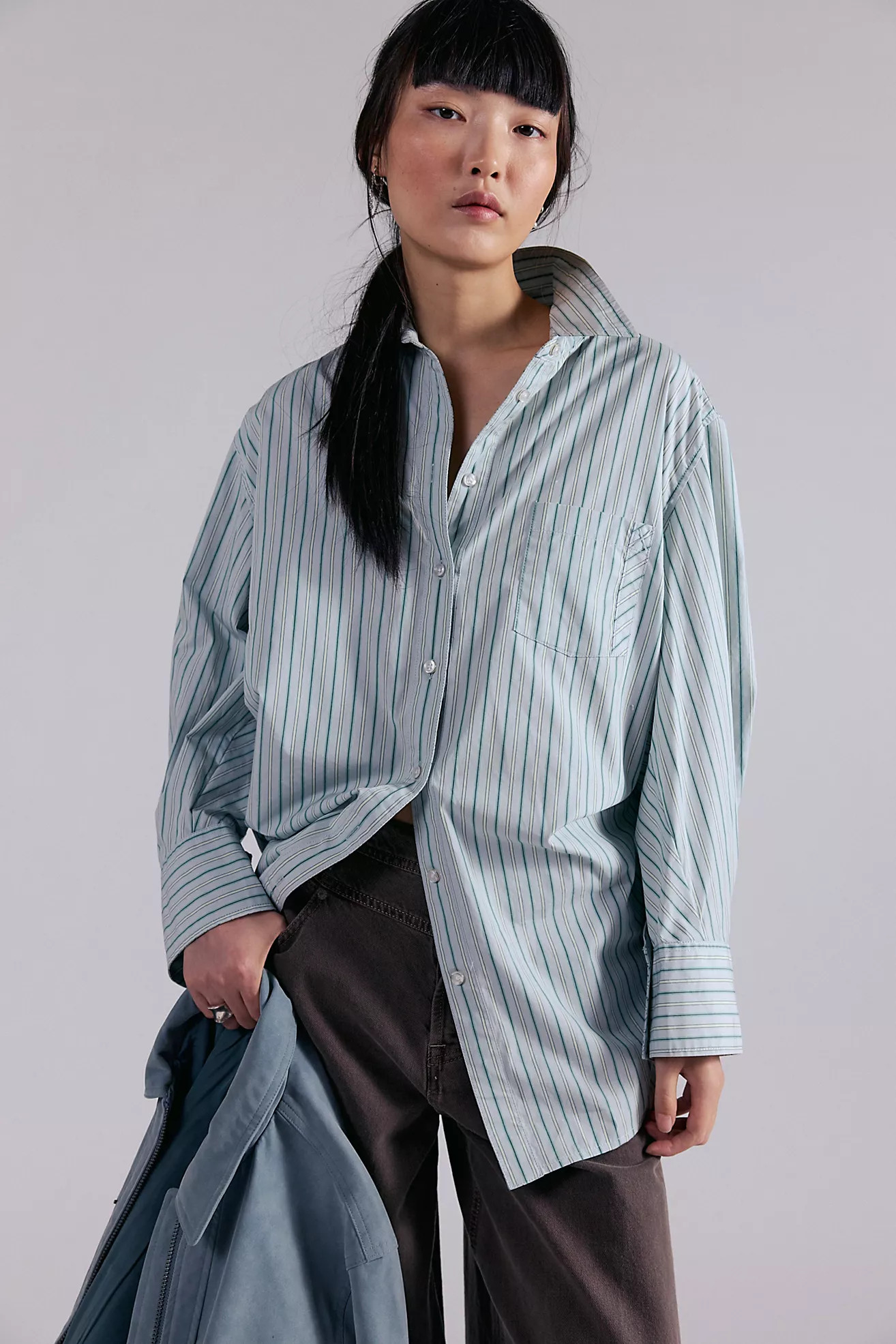 Sabine Striped Articulated Shirt | Free People (Global - UK&FR Excluded)