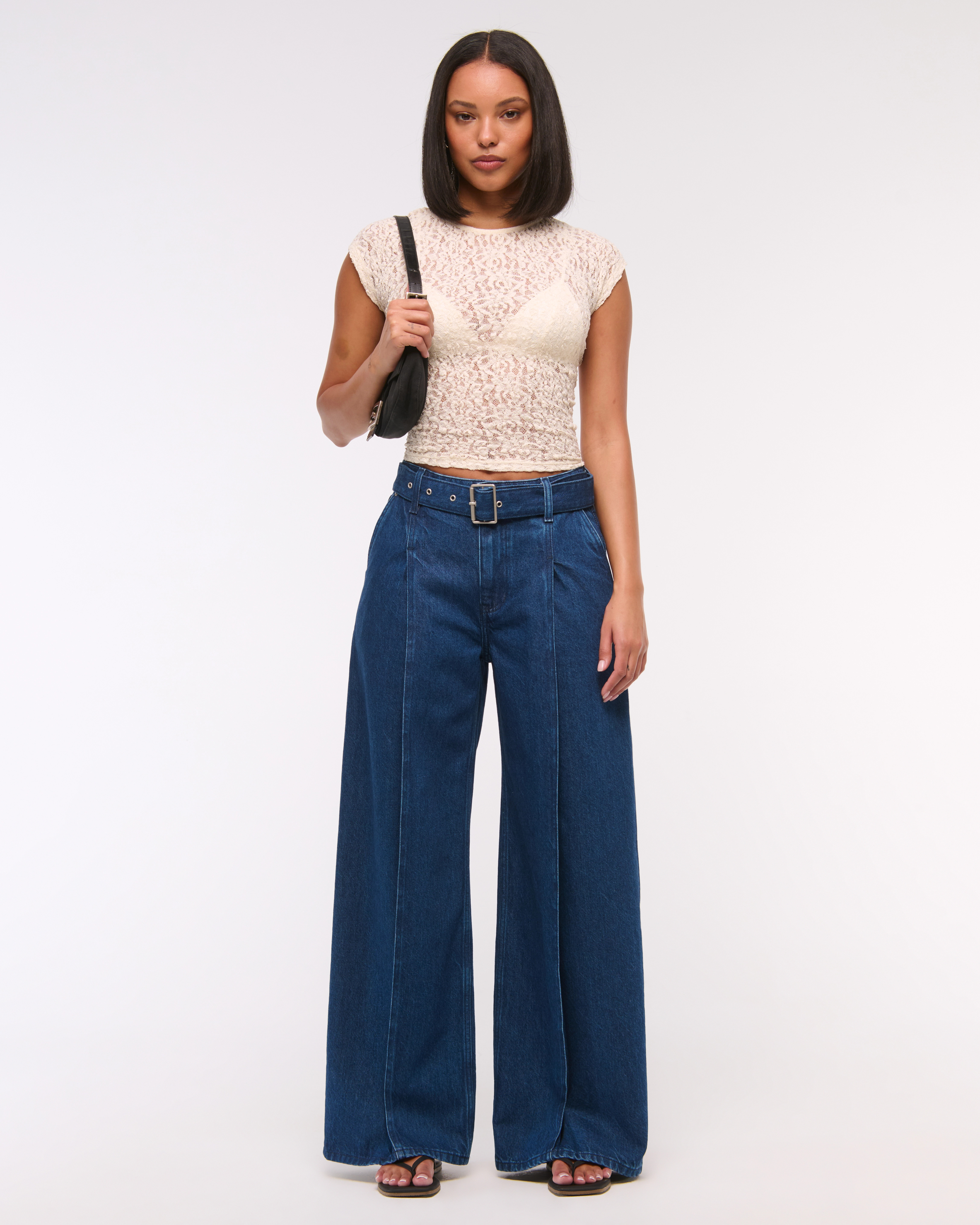 High Rise Wide Leg Jean | Abercrombie & Fitch (US)