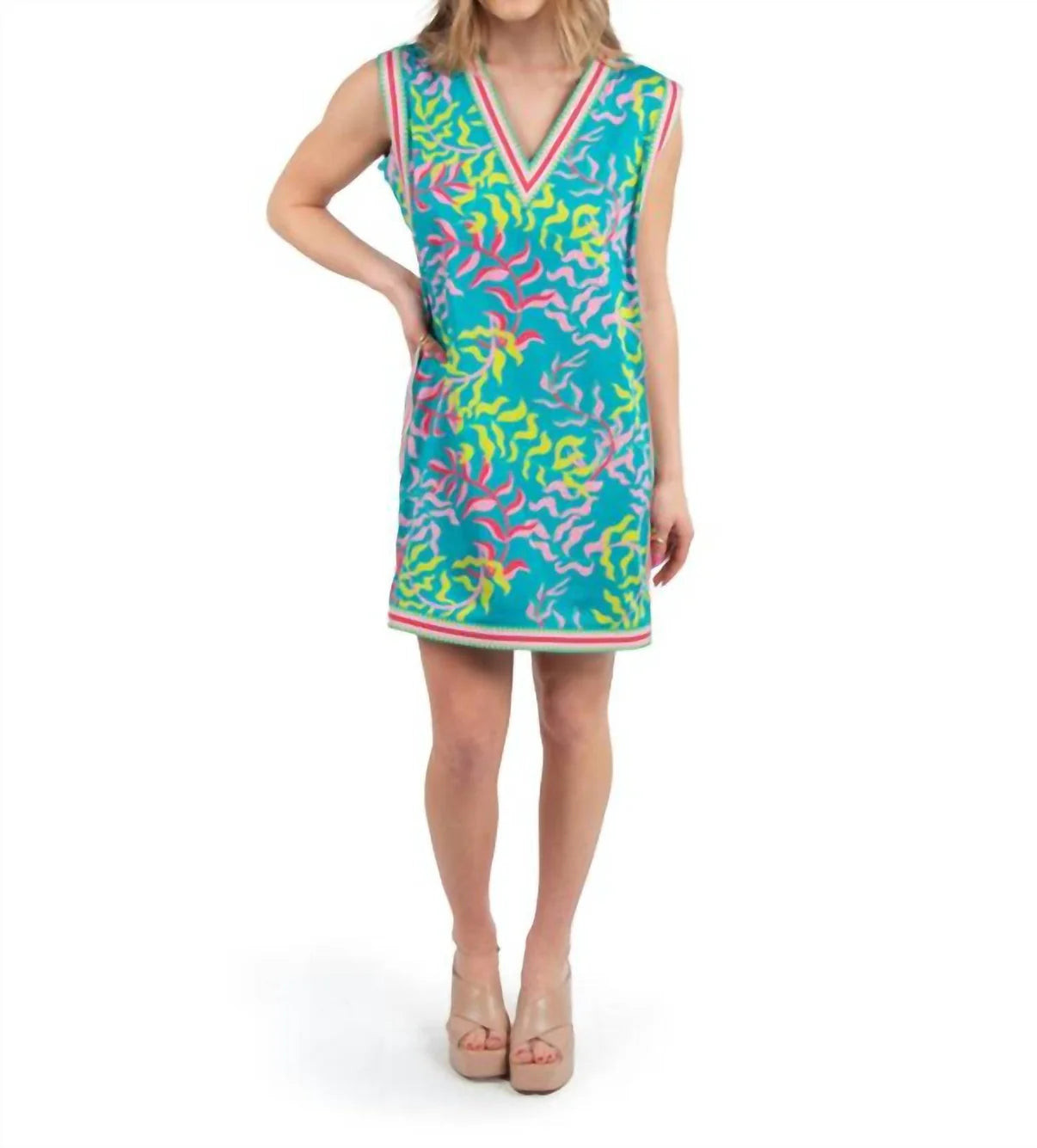 Emily Shift Dress- Bangle Colorblock Large | Extremely Refined Boutique