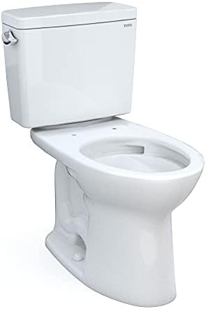 TOTO Drake Two-Piece Elongated 1.6 GPF TORNADO FLUSH Toilet with CEFIONTECT, Cotton White - CST77... | Amazon (US)