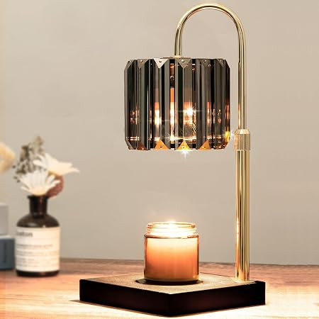 Candle Warmer Lamp with Timer, Dimmable Electric Candle Wamer, Adjustable Height Glass Candle Mel... | Amazon (US)