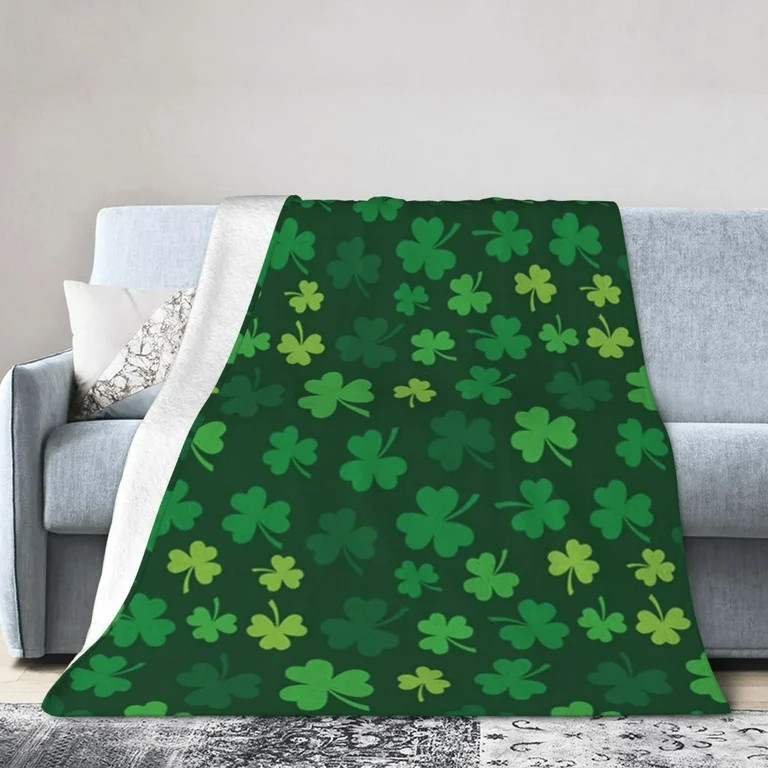 SPXUBZ St. Patrick's Day Flannel Fleece Throw Blanket Sofa Cozy Lightweight Blanket for Adults/Ki... | Walmart (US)