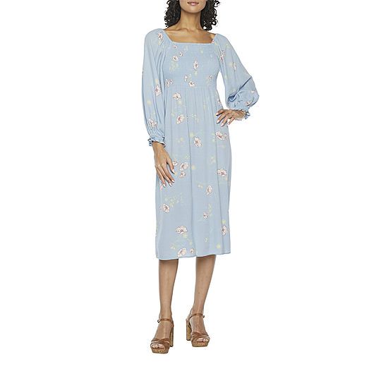 a.n.a 3/4 Sleeve Midi Peasant Dress-Tall | JCPenney