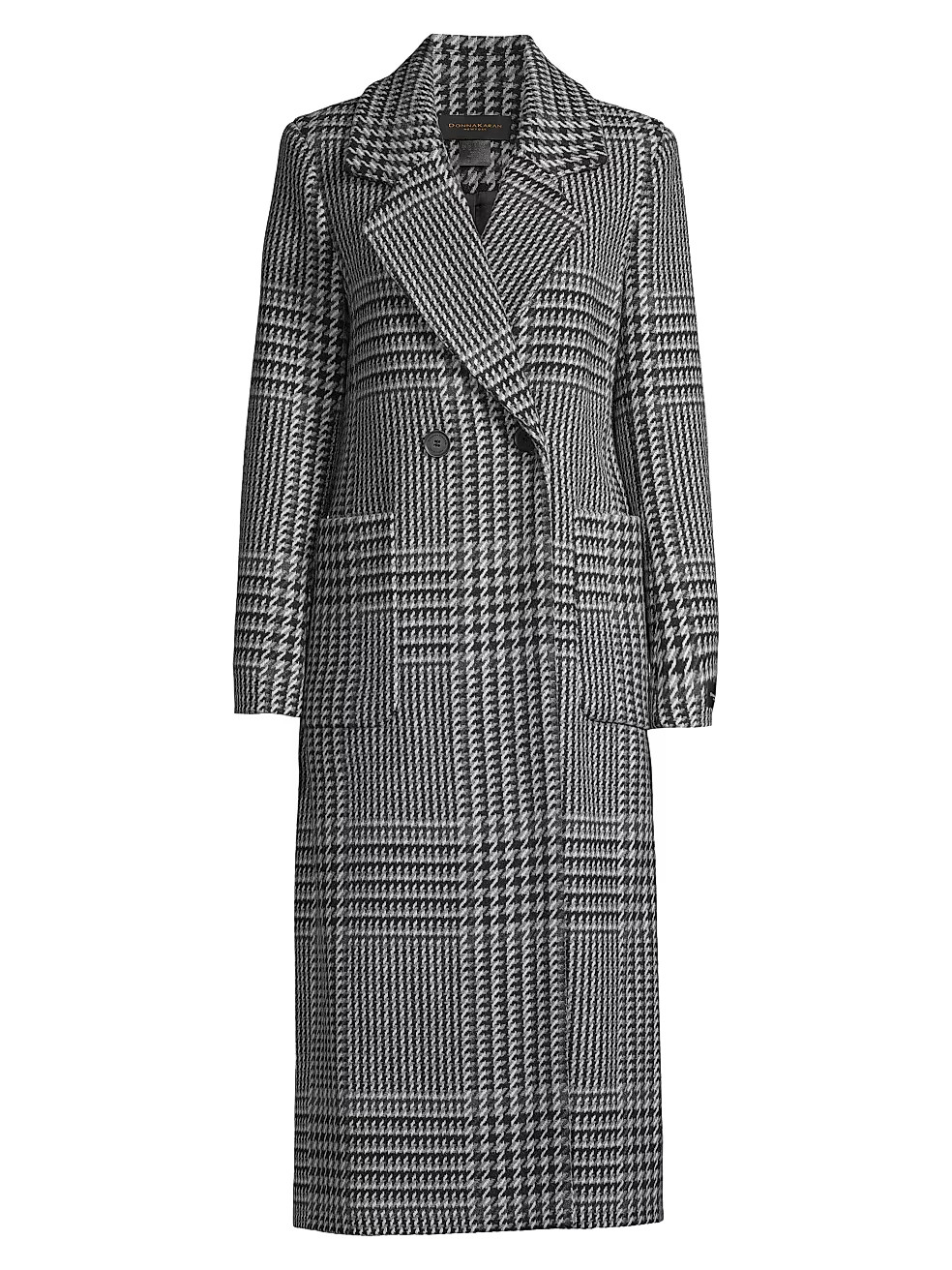 Donna Karan New York Long Plaid Wool-Blend Coat | Saks Fifth Avenue