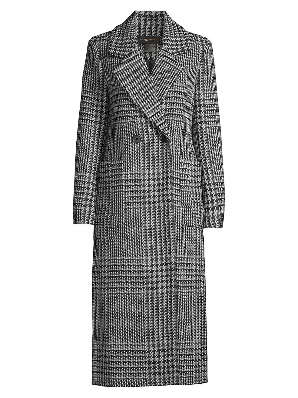 Donna Karan New York Long Plaid Wool-Blend Coat | Saks Fifth Avenue