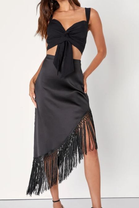 black asymmetrical skirt on sale, black silk skirtt

#LTKstyletip #LTKfindsunder50 #LTKsalealert