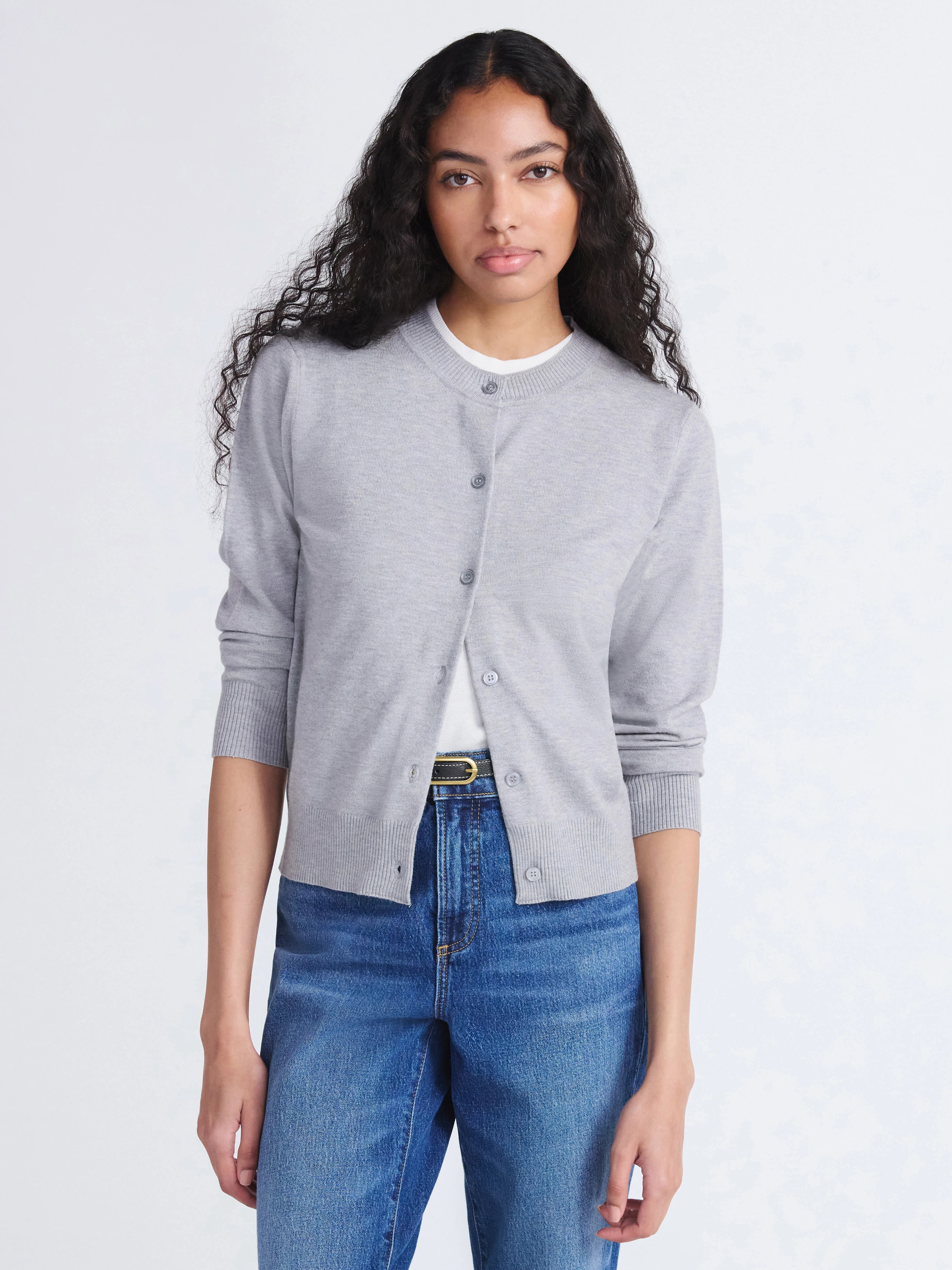 Free Assembly Women's Cozy Yarn Classic Cardigan Sweater, Midweight, Sizes XS-4X - Walmart.com | Walmart (US)