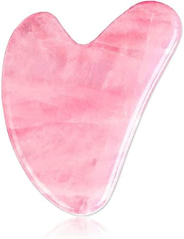 Gua Sha Massage Tool, Real Jade Rose Quartz Gua Sha Stone, Natural Jade Face Sculpting Stone, Fac... | Amazon (US)