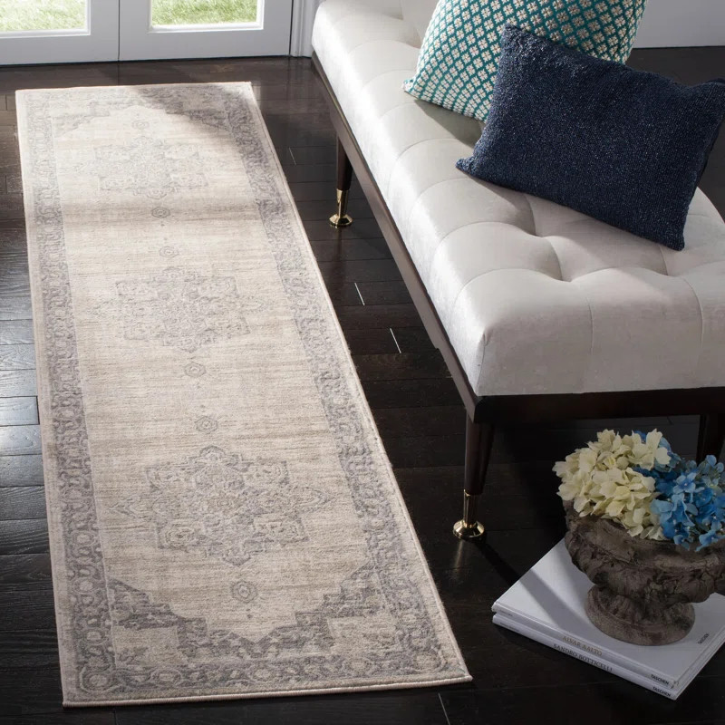 Evart Oriental Cream/Gray Area Rug | Wayfair North America