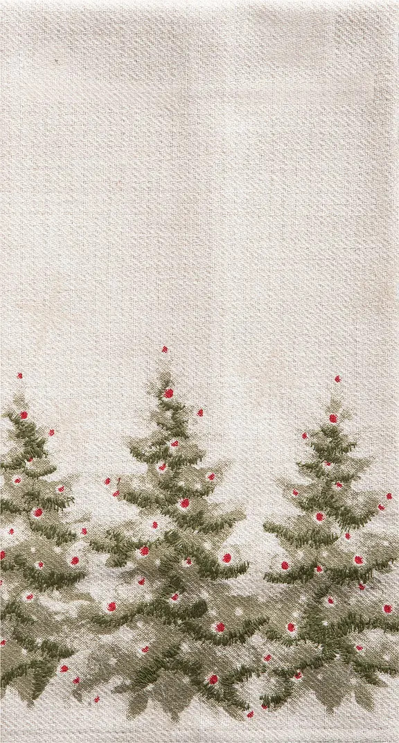 Winter Pine Trees Christmas Holiday 100% Cotton Flour Sack Dishtowel | Nordstrom