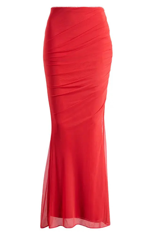 HOUSE OF CB Cassidy Maxi Skirt in Hauted Red at Nordstrom, Size X-Large | Nordstrom