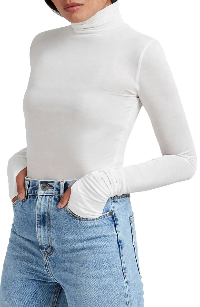 Eloise Turtleneck Semisheer Jersey Top | Nordstrom