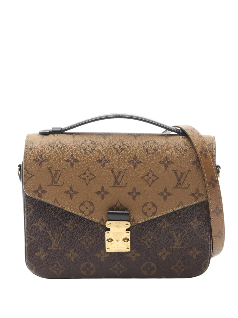 Louis Vuitton Pre-Owned 2021 Monogram Reverse Pochette Metis satchel - Brown | Farfetch Global