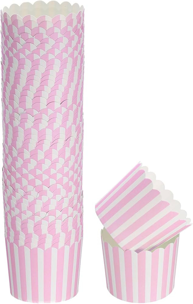 HARFINGTON 50Pcs Paper Baking Cups 6oz Greaseproof Disposable Bulk Cupcake Muffins Liners Cases W... | Amazon (US)