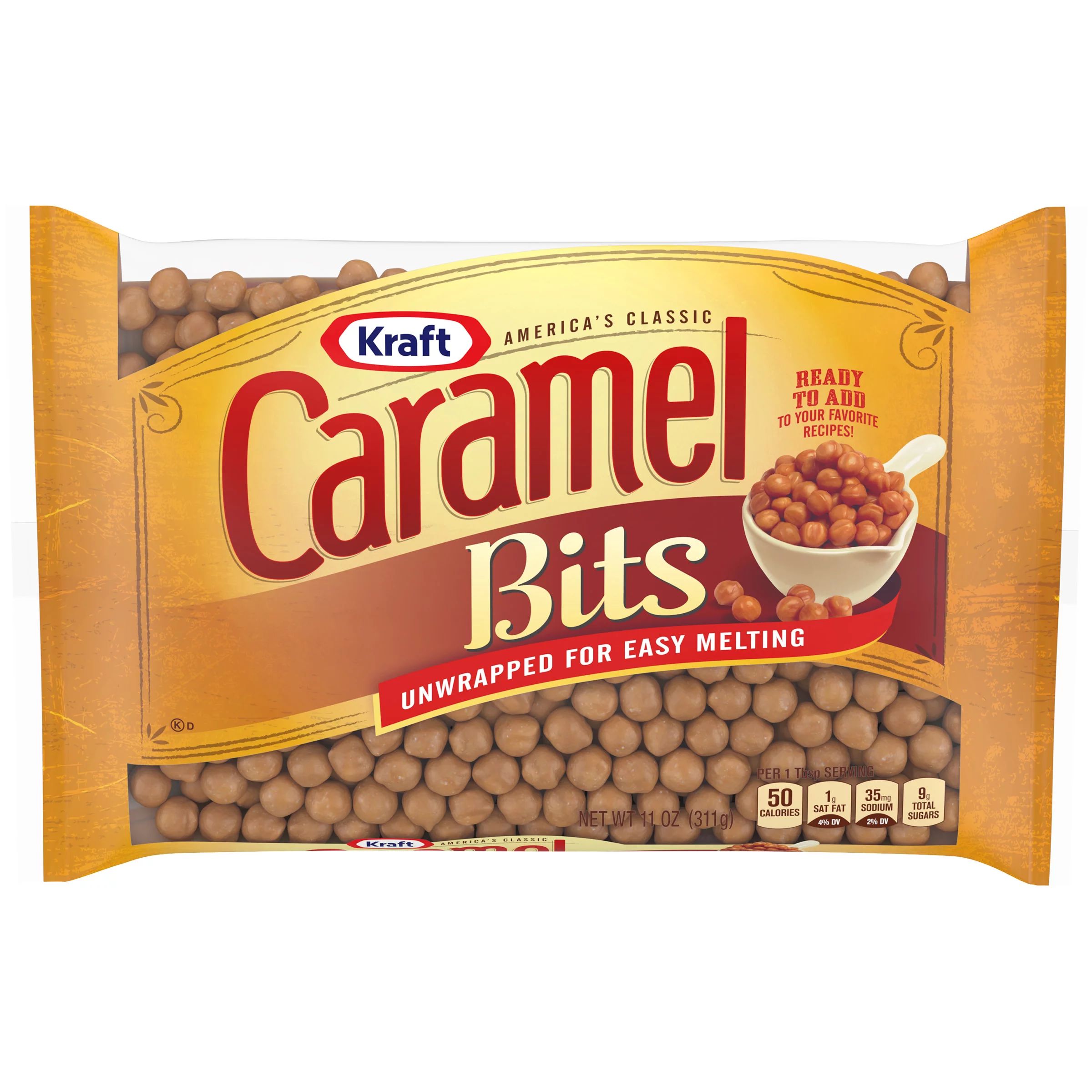 Kraft America's Classic Unwrapped Candy Caramel Bits for Easy Melting, 11 oz Bag - Walmart.com | Walmart (US)