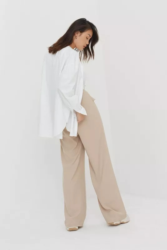 Twist Gathered Detail Wide Leg Pants | Nasty Gal (US)