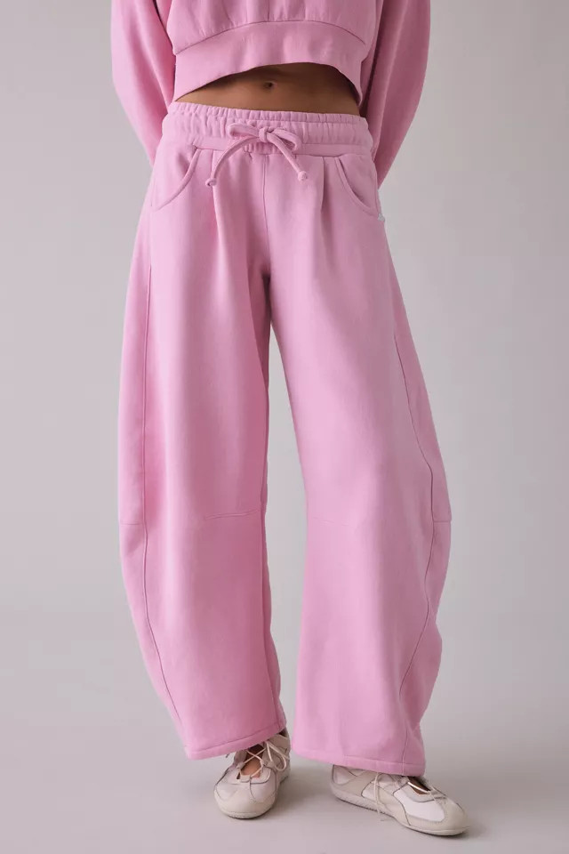 Out From Under Essential Barrel Leg Full Length Sweatpant in Jet Black, Women's at Urban Outfitters | Urban Outfitters (US and RoW)