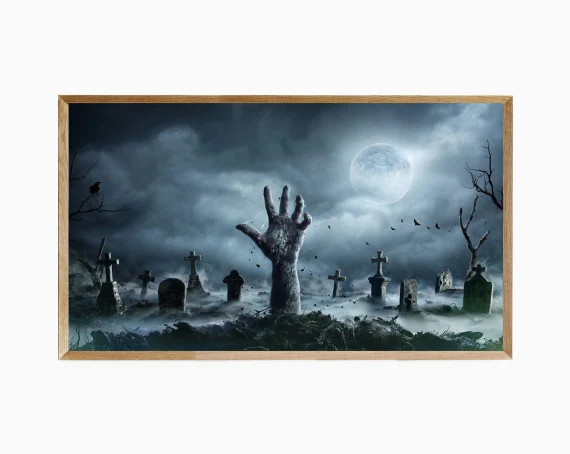 Samsung Frame TV Art Halloween Haunted Cemetary 4k Frame TV | Etsy | Etsy (US)