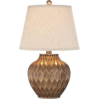 360 Lighting Buckhead Modern Accent Table Lamp 22" High Warm Bronze Brown Sculptural Geometric Te... | Amazon (US)