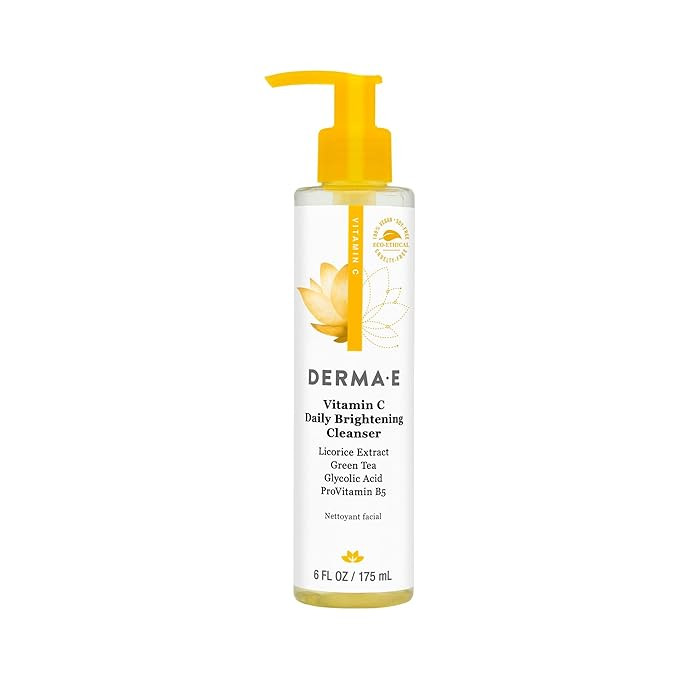 Derma E Vitamin C Cleanser - Daily Brightening & Hydrating Face Wash to Even Out Skin Tone – Mo... | Amazon (US)