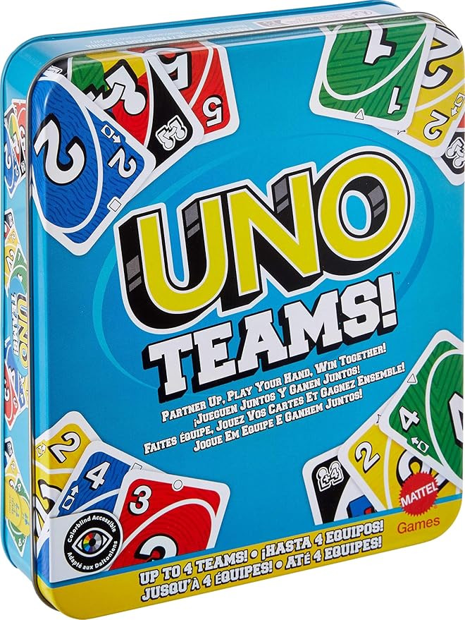 Mattel Games UNO Teams Card Game for Kids, Adults & Family Night, Parties & Travel with Special R... | Amazon (US)