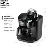 Keurig K-Duo Essentials Black Single-Serve K-Cup Pod Coffee Maker, Black | Walmart (US)