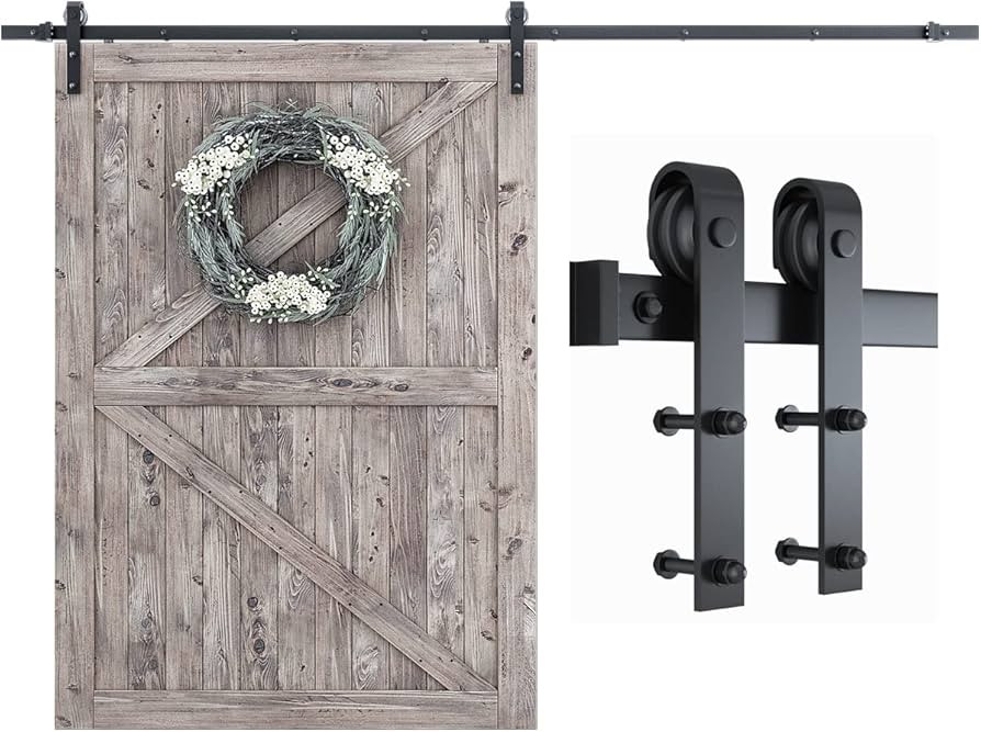 SMARTSTANDARD 7 Feet Heavy Duty Sturdy Sliding Barn Door Hardware Kit-Smoothly and Quietly-Includ... | Amazon (US)
