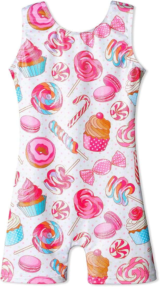 HOZIY Gymnastics Leotards for Girls Unicorn Aurora Rainbow Mermaid Dinosaur Cupcake Sparkle Biketard | Amazon (US)
