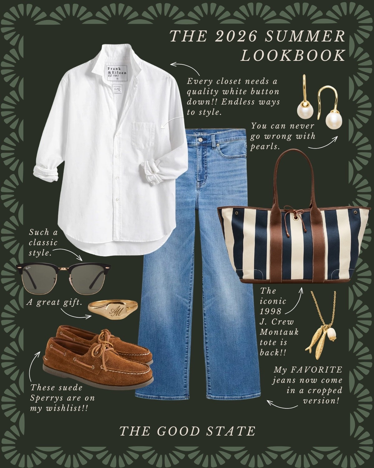 Summertime is almost here which means endless days at the lake. Slow, foggy mornings sipping coffee on the dock. Al Fresco brunch. Whimsical picnics mid-hike. Evenings spent lingering around a table under string lights while the cicadas sing their summertime song. There’s some special about lake days.

This collection is for the ladies planning their annual Memorial Day trip to the lake. Packing all the red, white and blue and their iconic JCrew rollnecks for cozy mornings and classic Old Navy Tees for boat days. This is for the ladies who love classic styles…or really anything remotely close to what the Kennedy’s would wear. Stripes, neck scarves, sunhats and boat totes. For the girlies who look like they came straight out of a 90s J.Cree catalog. This collection is for the ones who love casual outfits that are also elevated. Styles that stand the test of time. For the lovers of heritage pieces. This is for the ones who love natural earth tones, but also aren’t afraid of some fun pops of colors. For the gingham girlies and the ones who have a collection of American flag knit sweaters. The ones bringing back a nostalgic Americana summer. This is for you🛶🧺🌲

#LTKSaleAlert #LTKActive #LTKootd