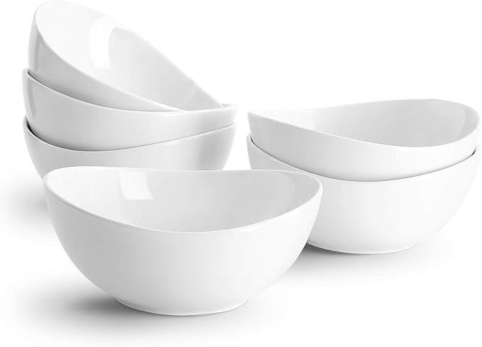 Sweese 18 oz Porcelain Bowls Set of 6 - for Cereal, Pasta, Salad, Dinner - Microwave, Dishwasher ... | Amazon (US)