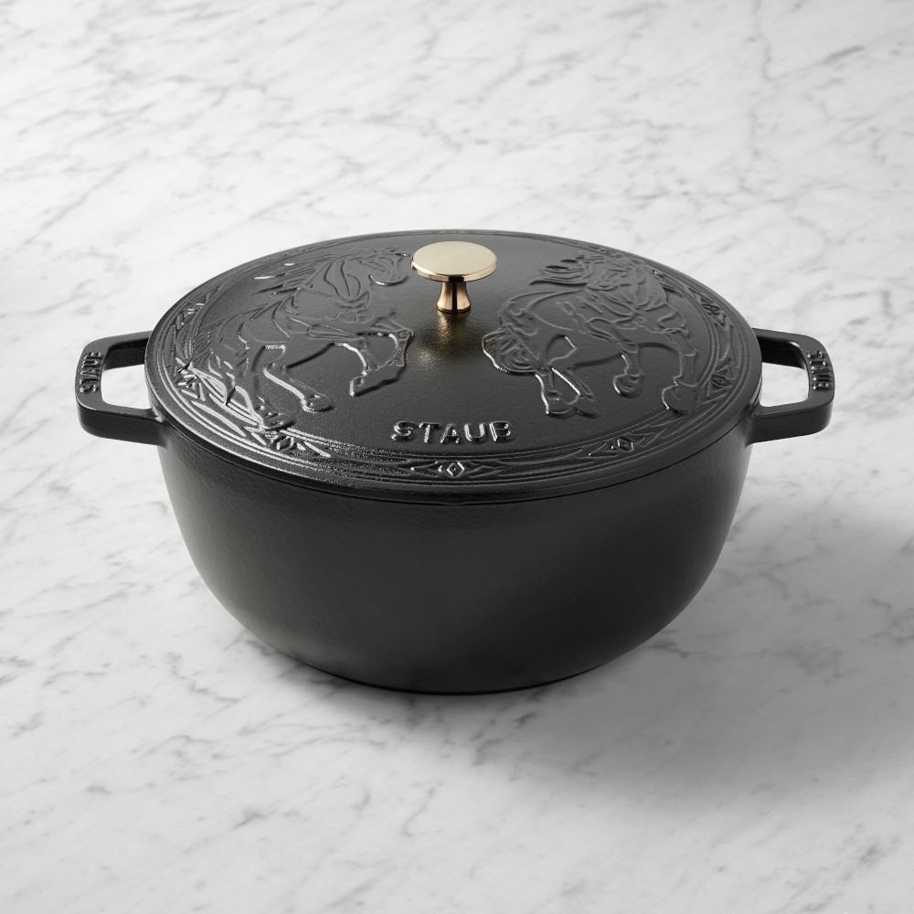 Staub Enameled Cast Iron Essential French Oven with Horse Lid, 5-Qt. | Williams-Sonoma