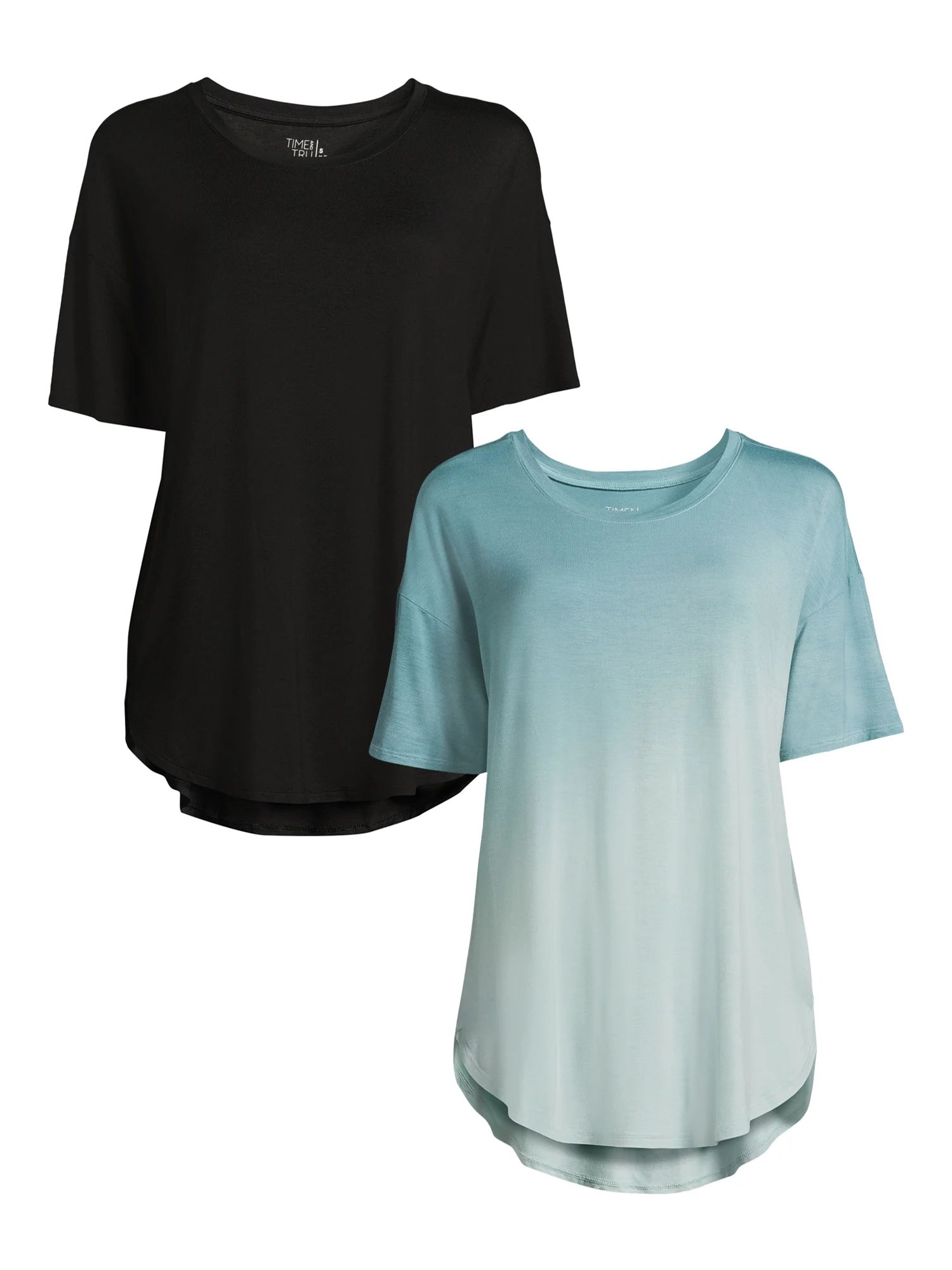 Time and Tru Women's Tunic Tee, 2-Pack, Sizes XS-XXXL - Walmart.com | Walmart (US)