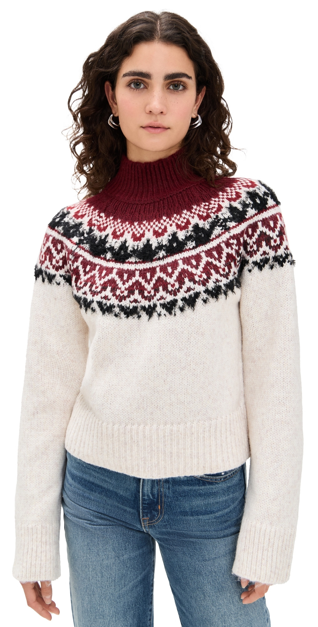 Joe's Jeans The Celeste Fair Isle Sweater Syrah Multi Fair Isle S | Shopbop
