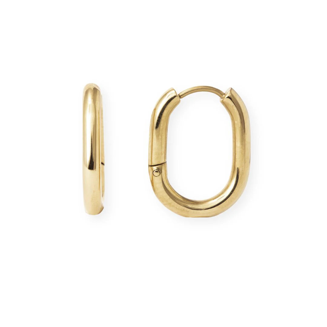 The Cora Hoop- Waterproof Gold Hoops | By Rae