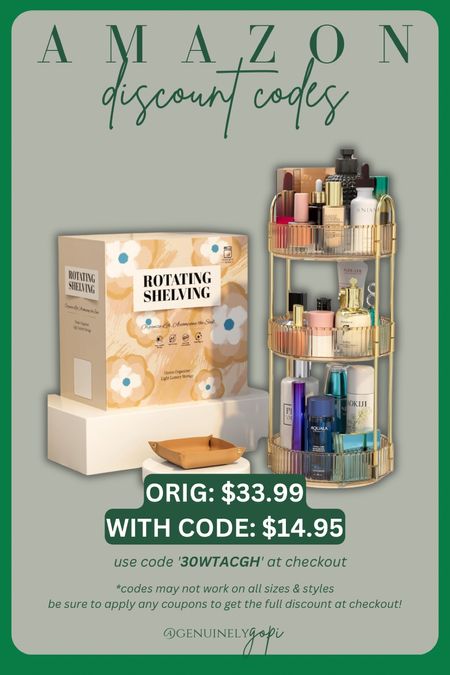 Amazon spring sale, Amazon discount code, rotating makeup organizer

#LTKbeauty #LTKhome #LTKsalealert