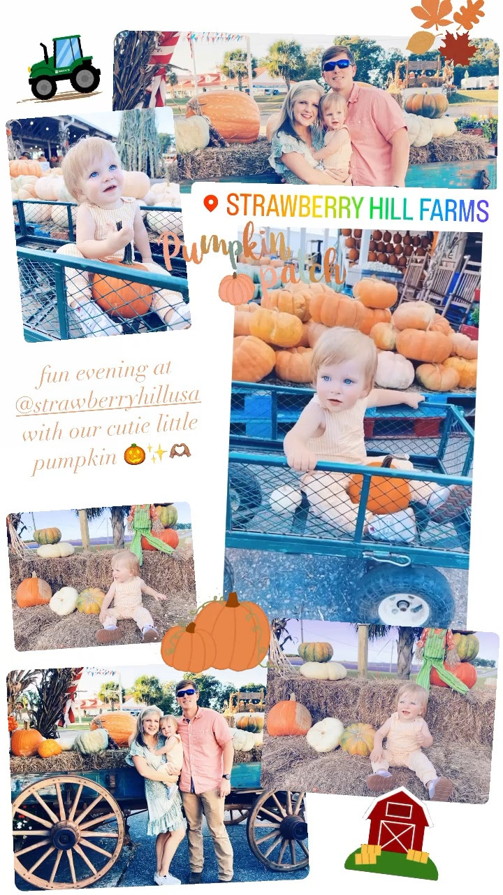 fun evening at @strawberryhillusa with our cutie little pumpkin 🎃✨🫶🏽

#LTKSeasonal #LTKbaby #LTKfamily