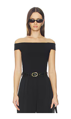 SIMKHAI Dalton Top in Black from Revolve.com | Revolve Clothing (Global)